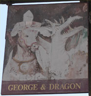The pub sign. George & Dragon, Downe, Greater London