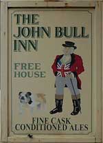 The pub sign. The John Bull Inn, Alnwick, Northumberland