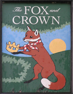 The pub sign. The Fox & Crown, Old Basford, Nottinghamshire