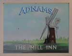 The pub sign. The Mill Inn, Aldeburgh, Suffolk
