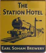 The pub sign. The Station Hotel, Framlingham, Suffolk