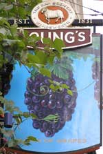 The pub sign. Bunch of Grapes, Bradford-on-Avon, Wiltshire