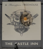 The pub sign. The Castle, Bradford-on-Avon, Wiltshire