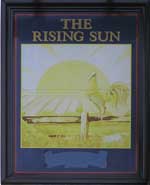 The pub sign. Rising Sun, Bradford-on-Avon, Wiltshire