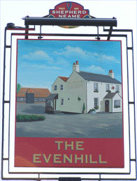 The pub sign. The Evenhill, Littlebourne, Kent