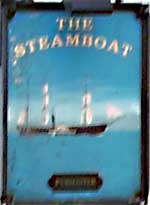 The pub sign. The Steamboat, South Shields, Tyne and Wear