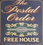 The pub sign. The Postal Order, Worcester, Worcestershire