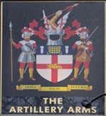 The pub sign. Artillery Arms, Old Street, Central London