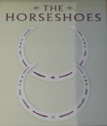 The pub sign. The Horseshoes, East Farleigh, Kent