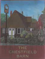 The pub sign. Chestfield Barn, Chestfield, Kent