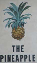 The pub sign. The Pineapple, Kentish Town, Greater London