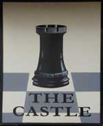 The pub sign. Castle Hotel, Manchester, Greater Manchester