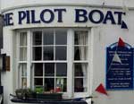 The pub sign. The Pilot Boat, Lyme Regis, Dorset