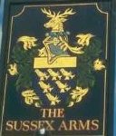 The pub sign. The Sussex Arms, Tunbridge Wells, Kent