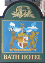 The pub sign. Bath Hotel, Sheffield, South Yorkshire