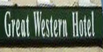 The pub sign. Great Western Hotel, Exeter, Devon