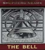 The pub sign. The Bell, Smarden, Kent