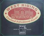 The pub sign. West Riding Licensed Refreshment Rooms, Dewsbury, West Yorkshire