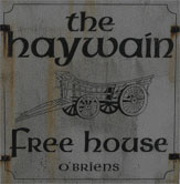 The pub sign. The Haywain, Bramling, Kent