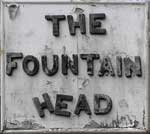 The pub sign. The Fountain Head Inn, Branscombe, Devon