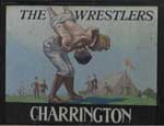The pub sign. The Wrestlers, Highgate, Greater London