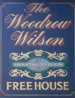 The pub sign. Woodrow Wilson, Carlisle, Cumbria