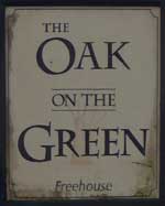 The pub sign. The Oak on the Green, Bearsted, Kent