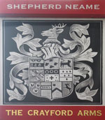 The pub sign. The Crayford Arms, Crayford, Greater London