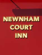 The pub sign. Newnham Court Inn, Maidstone, Kent