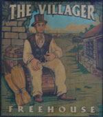 The pub sign. The Villager, Vigo Village, Kent