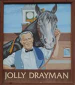 The pub sign. Jolly Drayman, Gravesend, Kent
