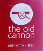The pub sign. The Old Cannon, Bury St Edmunds, Suffolk