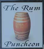 The pub sign. The Rum Puncheon, Gravesend, Kent