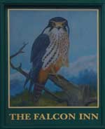 The pub sign. The Falcon Inn, Long Whatton, Leicestershire