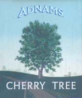 The pub sign. The Cherry Tree, Woodbridge, Suffolk