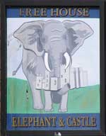 The pub sign. Elephant & Castle, Ramsgate, Kent
