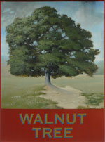 The pub sign. Walnut Tree, East Farleigh, Kent