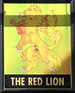 The pub sign. The Red Lion, Ealing, Greater London