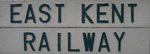 The pub sign. East Kent Railway, Shepherdswell, Kent