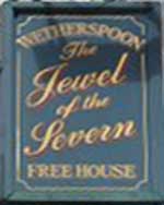 The pub sign. The Jewel of the Severn, Bridgnorth, Shropshire