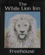 The pub sign. The White Lion Inn, Bridgnorth, Shropshire