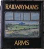 The pub sign. Railwaymans Arms, Bridgnorth, Shropshire