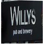 The pub sign. Willy's Pub & Brewery, Cleethorpes, Lincolnshire