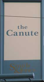 The pub sign. The Canute, Gainsborough, Lincolnshire