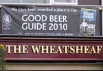 The pub sign. The Wheatsheaf, Stoke-on-Trent, Staffordshire