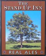 The pub sign. The Stand Up Inn, Lindfield, West Sussex