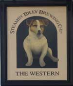 The pub sign. The Western, Leicester, Leicestershire