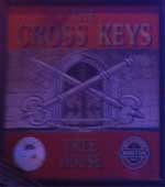 The pub sign. Cross Keys, Burton upon Trent, Staffordshire