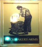 The pub sign. Brickmakers Arms, Anslow, Staffordshire