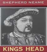 The pub sign. The Kings Head, Staplehurst, Kent